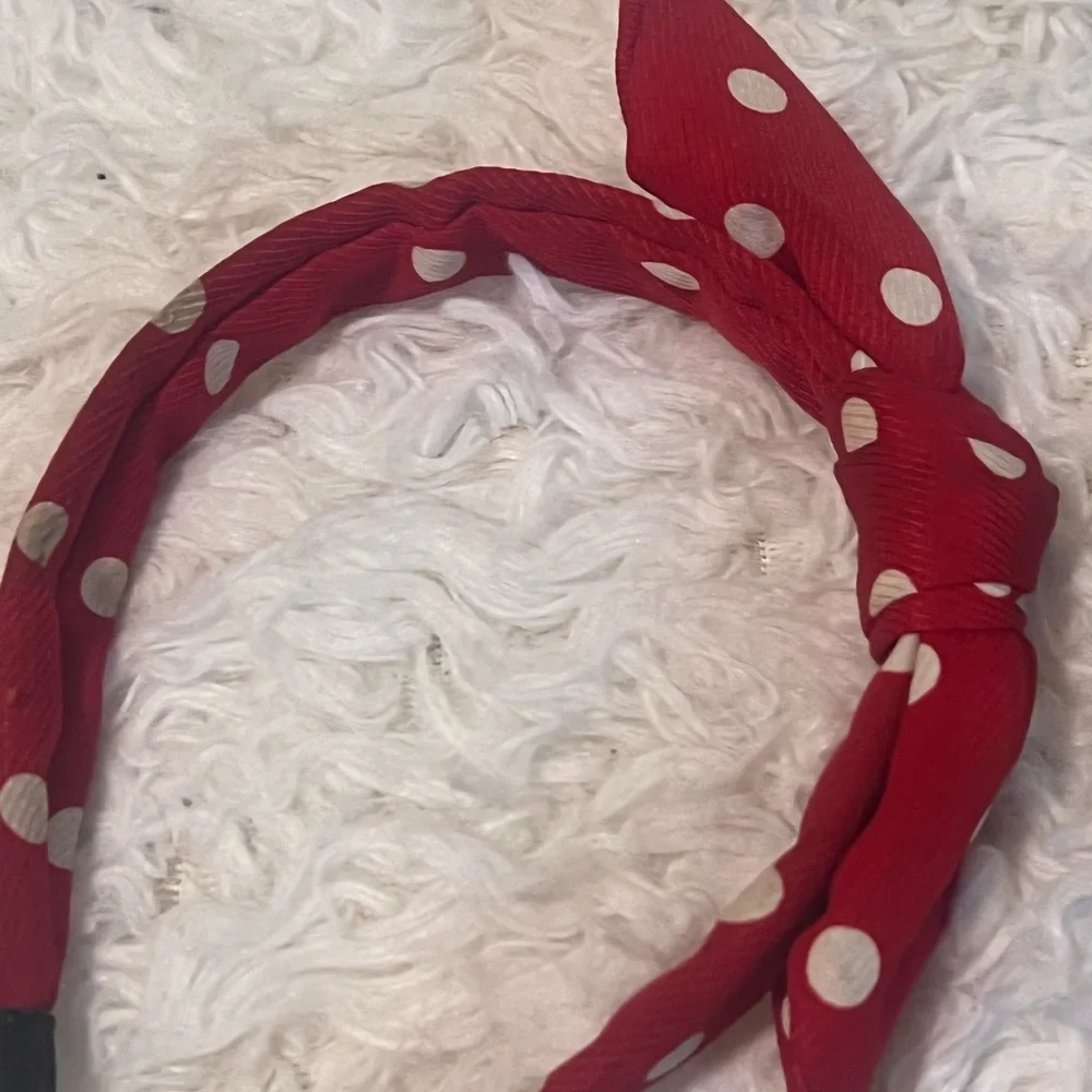 Kids Red Polka Dot & Leopard Print Knot Headbands